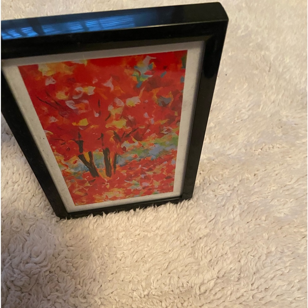 Small Fall Foliage bright orange and red frame picture.